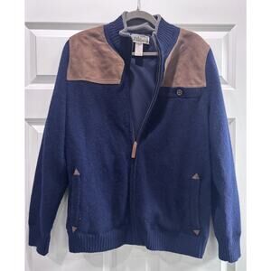 Duluth Trading Company Men's Shetland Wool Windproof Zip Sweater. Size Medium.